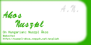akos nuszpl business card