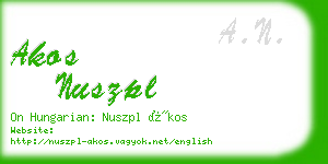 akos nuszpl business card